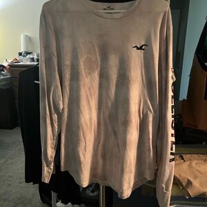 Hollister Beige Long Sleeve Tee